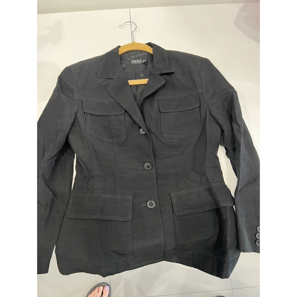 Michael Kors women's Basic jacket blazer black Sz 4